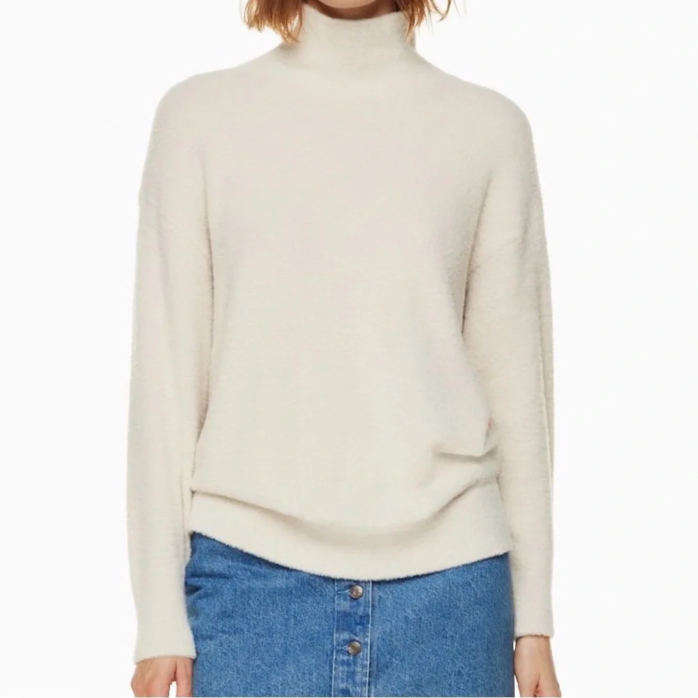Wilfred Hush Knit Soft Turtleneck in Silver Birch - Size S - Picture 1 of 5